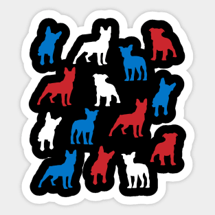 Patriotic Boston Terriers Dog America Flag 4Th Of July Sticker